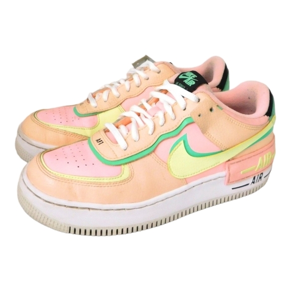 Nike Air Force One Shadow Barely Volt Artic Punch Sneakers 9 - Picture 5 of 11